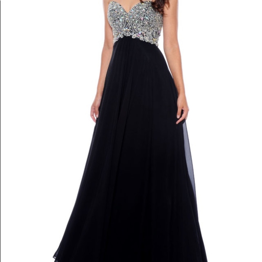 Black Sweetheart Beaded Gown